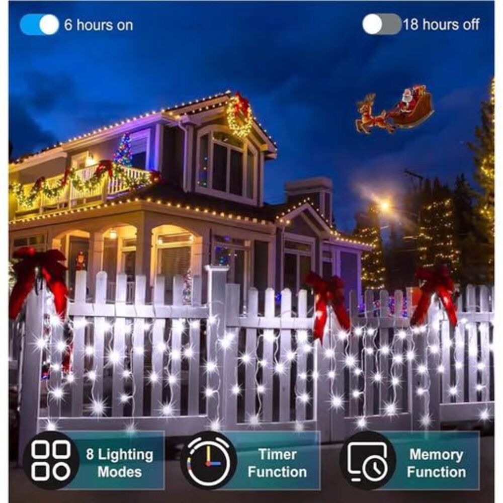 1620 LED Christmas Outdoor Lights 360 Drops, 164ft Hanging Curtain Lights